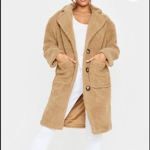 PrettyLittleThing Borg Teddy Coat